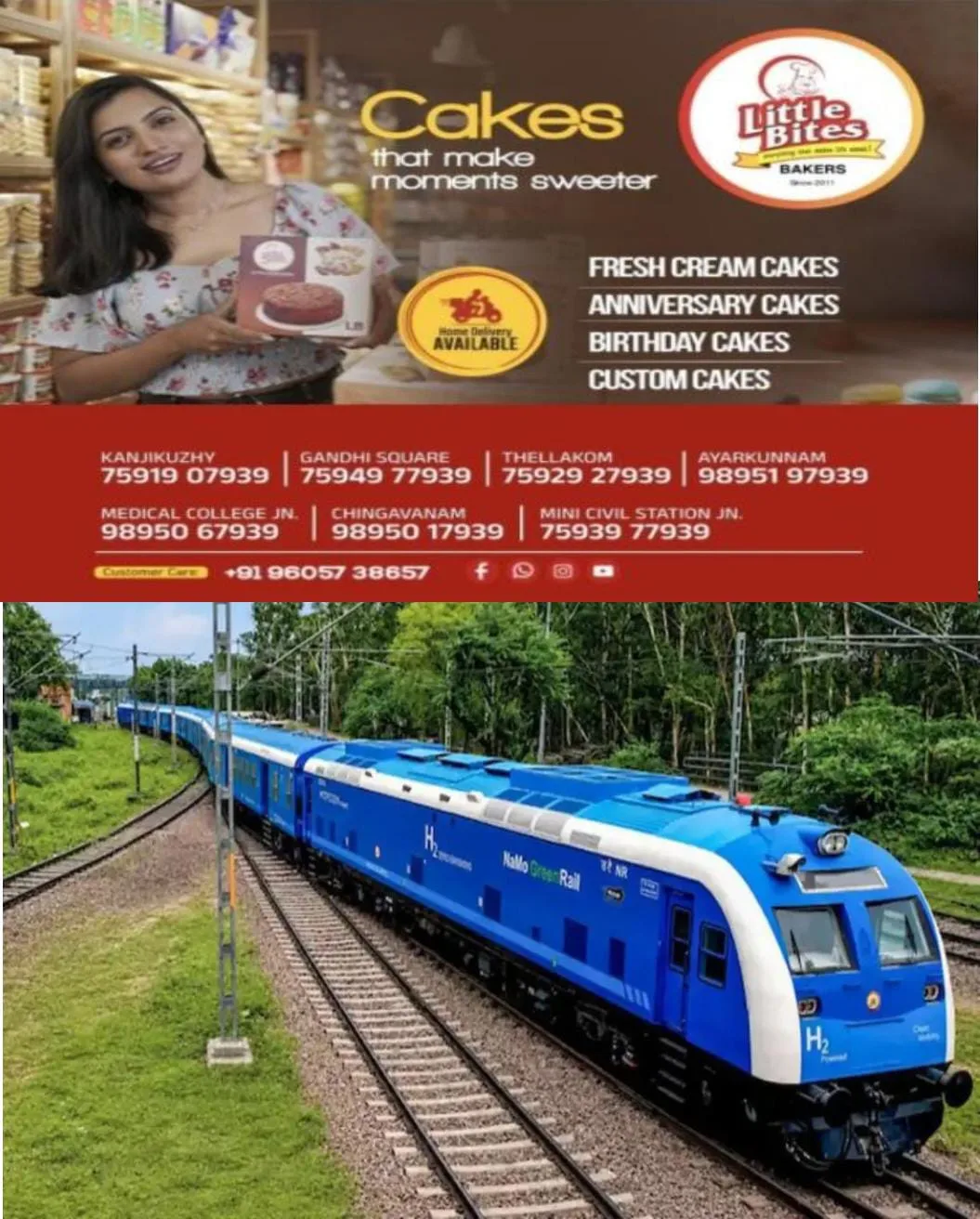 രാജ്യത്തെ ആദ്യത്തെ ഹൈഡ്രജൻ ട്രെയിൻ ഹരിയാനയിലെ ജിന്ദ് സ്റ്റേഷനില്‍ നിന്ന് സർവ്വീസ് ആരംഭിച്ചു: 89 കിലോമീറ്റർ സഞ്ചരിക്കാൻ വെറും 25 രൂപ.