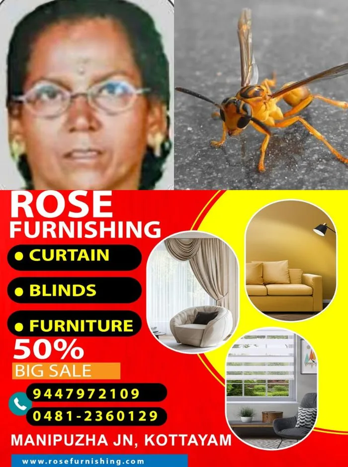 ജോലി കഴിഞ്ഞ് വീട്ടിലേക്ക് മടങ്ങുന്നതിനിടെ വീട്ടമ്മ കടന്നല്ക്കുത്തേറ്റു മരിച്ചു; സംഭവം എറണാകുളം രാമമംഗലത്ത്