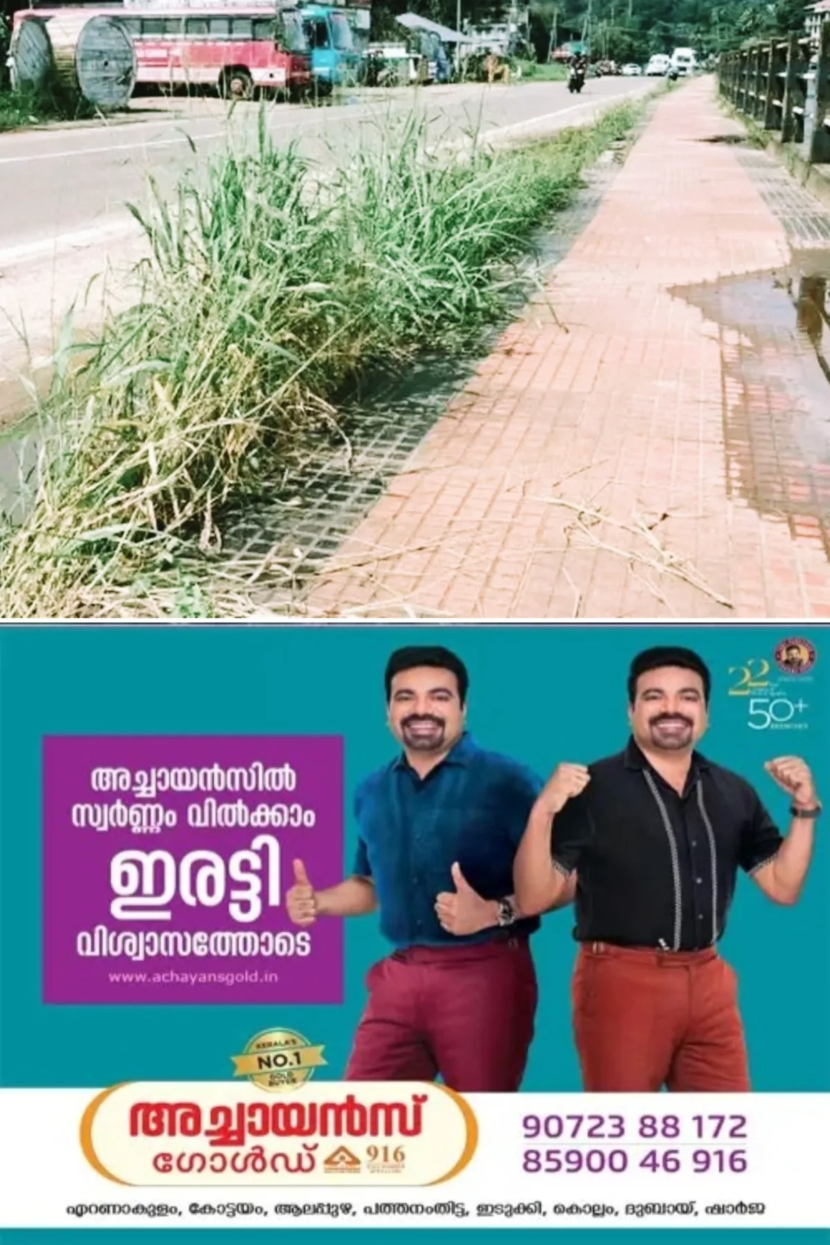 കാല്നടയാത്രികര് അപകടഭീഷണിയില്; കാടുകയറി മുണ്ടക്കയം ബൈപ്പാസ് നടപ്പാത