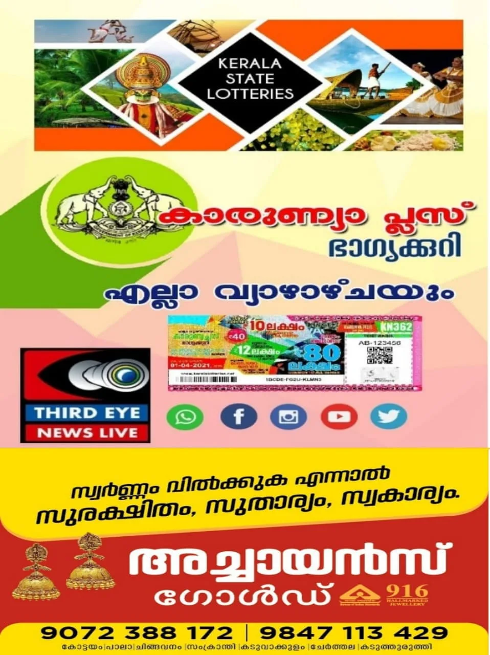 ഇന്നത്തെ ഭാഗ്യവാൻ ആരെന്ന് അറിയേണ്ടേ?; 'കാരുണ്യാ പ്ലസ്' ലോട്ടറി ഫലം (01/10/2026) ഇവിടെ കാണാം
