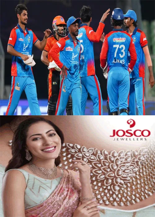 കെസിഎല്ലിലെ നിർണ്ണായക പോരാട്ടത്തിൽ കാലിക്കറ്റ് ഗ്ലോബ്സ്റ്റാർസിനെ 6 വിക്കറ്റിന് തോല്പിച്ച് ഏരീസ് കൊല്ലം സെയിലേഴ്സ്
