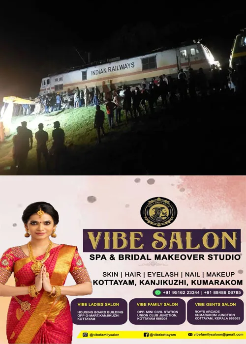 വാളയാർ ചാവടിപ്പാറ പുതുപ്പതിയിൽ ട്രാക്ക് കുറുകെ കടക്കുന്നതിനിടെ ട്രെയിൻ ഇടിച്ച്  പിടിയാനയും കുട്ടിയാനയും ചരിഞ്ഞു; മണിക്കൂറുകളോളം ഗതാഗതം തടസ്സപ്പെട്ടു