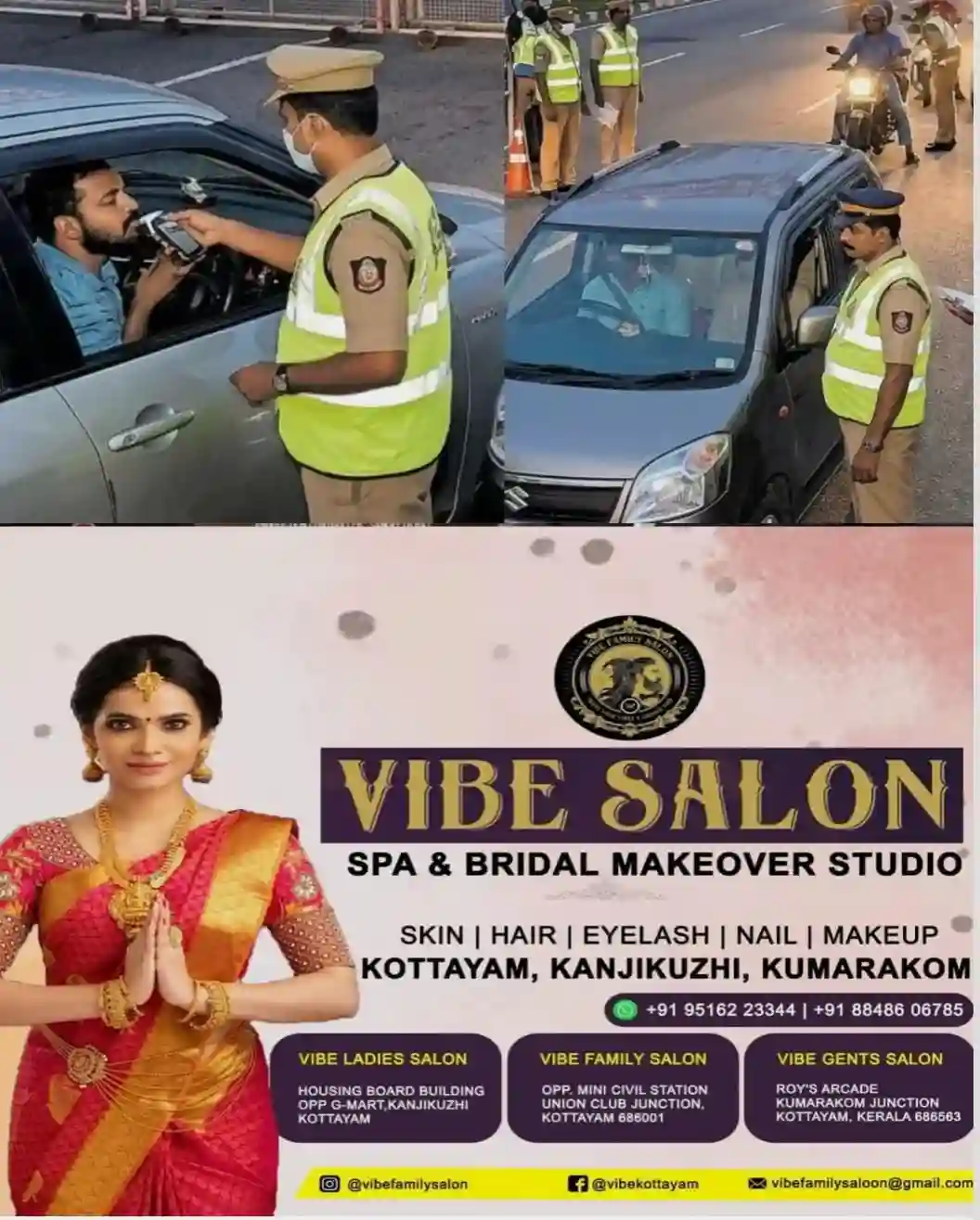 മദ്യപിച്ച് വാഹനം ഓടിക്കുന്നവരുടെ ശ്രദ്ധയ്ക്ക്..! സംസ്ഥാന വ്യാപകമായി 'ഡ്രൈവ് സോബർ -സ്റ്റേ എലൈവ്' പ്രത്യേക പരിശോധന; ഏഴ് ദിവസം കൊണ്ട് രജിസ്റ്റർ ചെയ്തത് 6,939 കേസുകള്; 2,034 പേരുടെ ലൈസൻസ് റദ്ദാകും