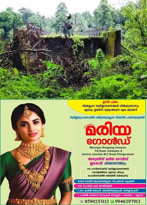 കോടികൾ ചെലവിട്ട് നിർമിച്ച കളരിയാമ്മാക്കല് പാലം നോക്കുകുത്തിയായിട്ട് 13 വർഷം;പാലം പൂർത്തിയാകാത്തതിനെതിരെ നാട്ടുകാരും പൗരസമിതിയും പ്രതിഷേധിച്ചെങ്കിലും തിരിഞ്ഞു നോക്കാതെ അധികൃതർ