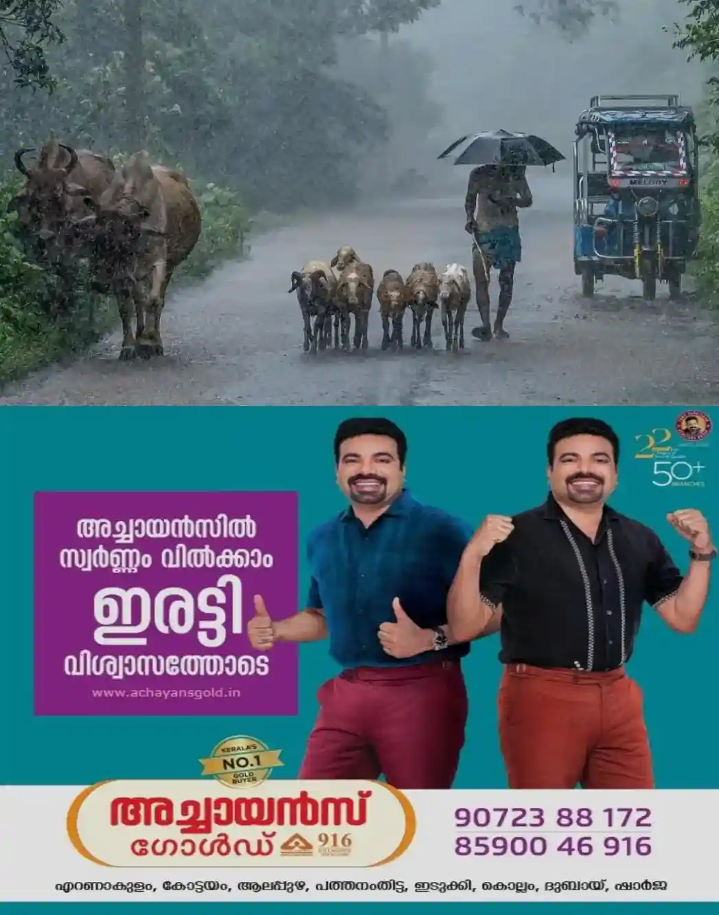 ചക്രവാതച്ചുഴിയും തുലാവര്ഷവും.; സംസ്ഥാനത്ത് വീണ്ടും മഴ ശക്തമാകുന്നു; കോട്ടയം ഉൾപ്പെടെ ഏഴ് ജില്ലകളിൽ യെല്ലോ അലർട്ട്