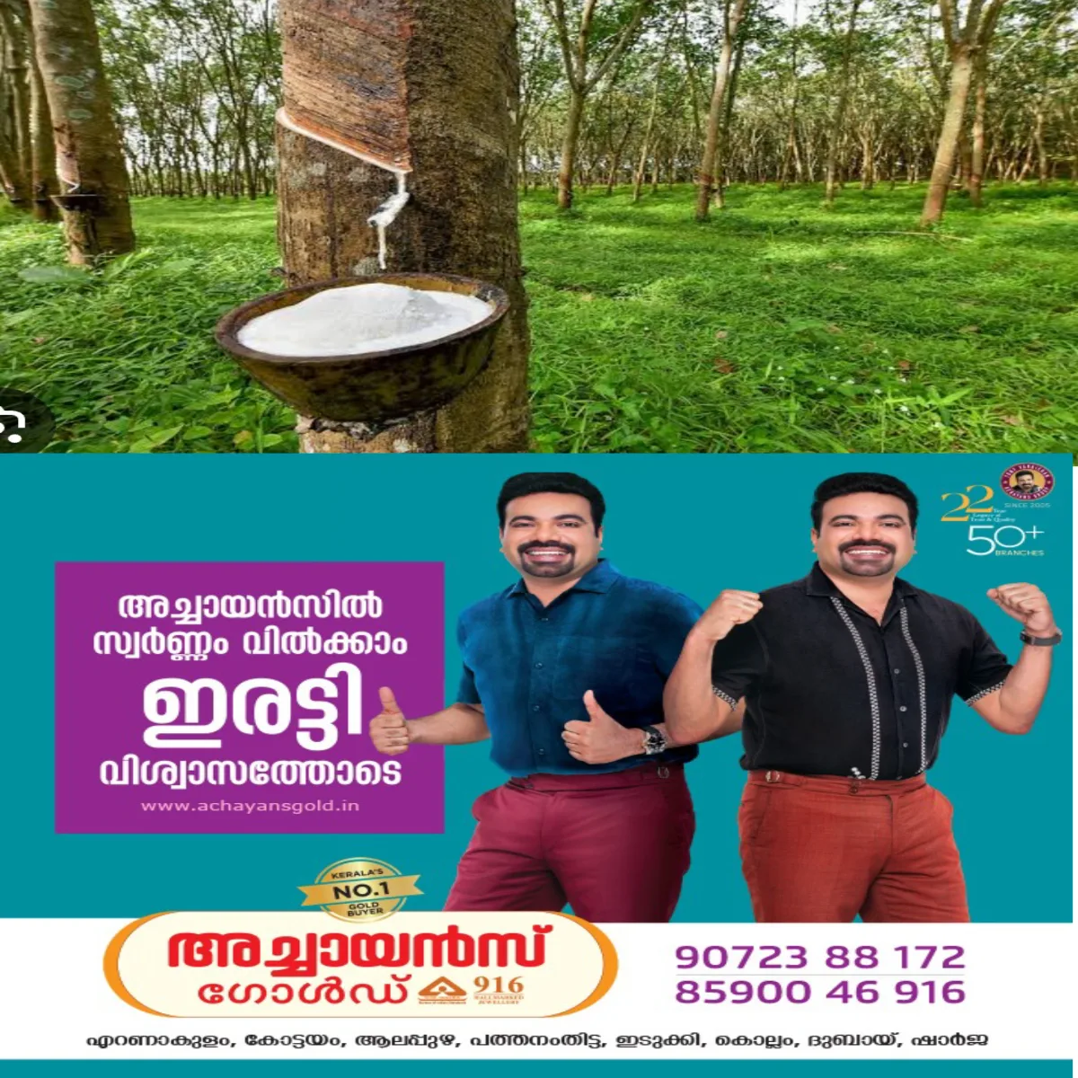ലാറ്റക്സ് വിലയിൽ വ്യാജപ്രചരണ൦ വ്യാപകമാകുന്നു: റബർ കർഷകർ വഞ്ചിതരാകരുത്.